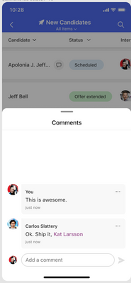 Comments in Lists are coming to mobile