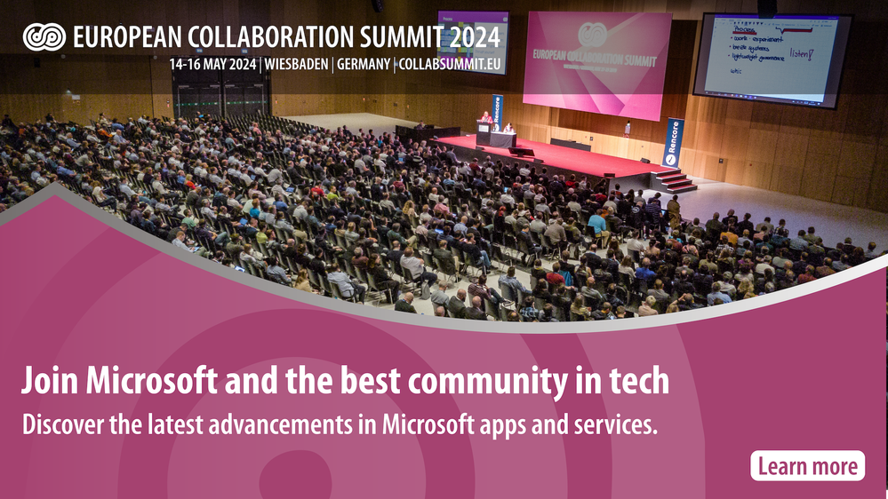 Microsoft at the European Collaboration Summit (ECS) 2024 (Wiesbaden, Germany)