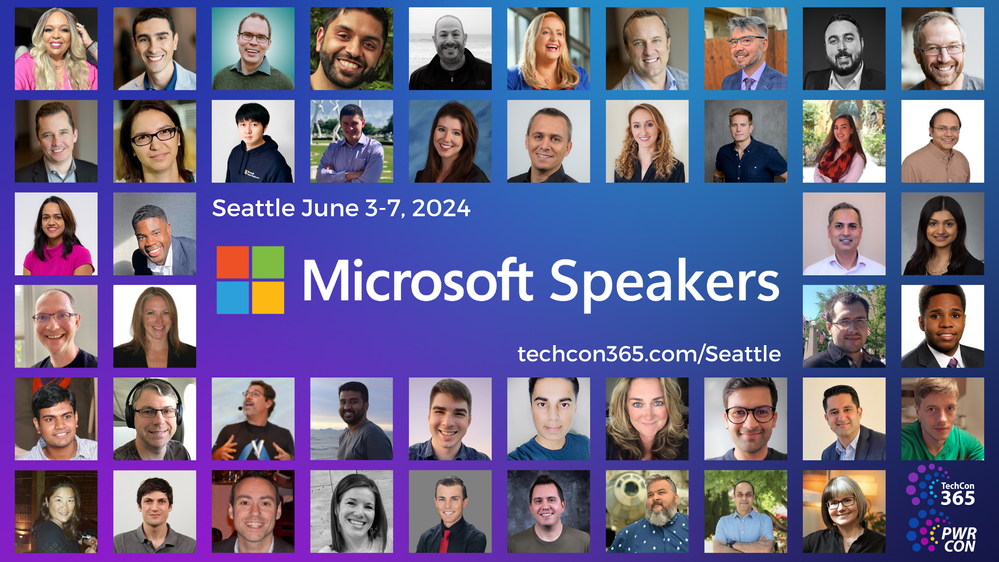 Microsoft at TechCon365 and PWRCON – Seattle, WA (June 3-7, 2024)
